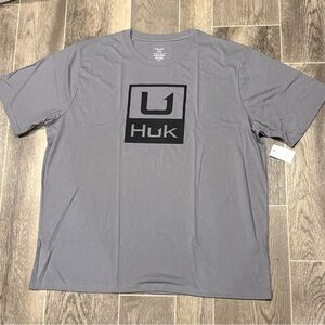 Huk Grey Short Sleeve Tee